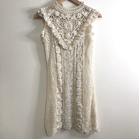 Anthropologie Dresses & Skirts - Cory Lynn Calter Cream Crochet Dress S